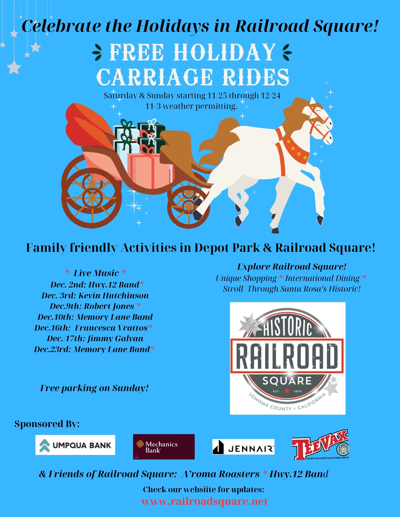 celebrate-the-holidays-in-rrsq-free-carriage-rides-from-11-3pm-with